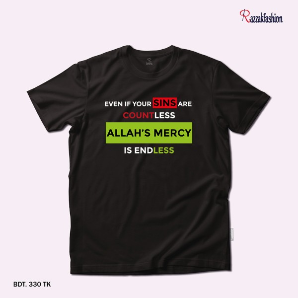 Premium Quality Cotton T-Shirt – Allah’s Mercy Is Endless